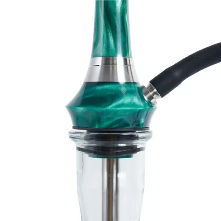 Totem Hookah - Monolit Optima Emerald Green (Green & Silver)