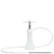 Embery Hookah - Mini Mono 2.0 Silver Orchid (White & Silver)