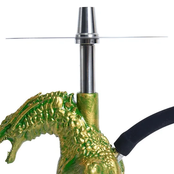 2x2 Hookah - Dragon Born (Gold & Green)