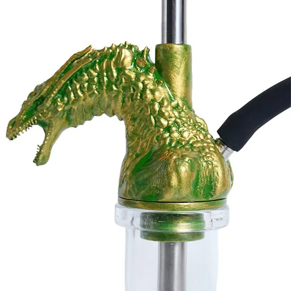 2x2 Hookah - Dragon Born (Gold & Green)