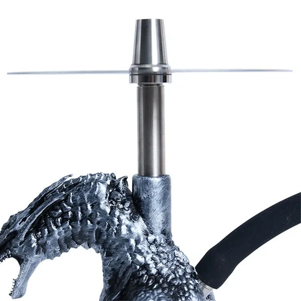 2x2 Hookah - Dragon Born (Silver & Black)