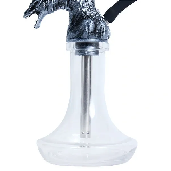 2x2 Hookah - Dragon Born (Silver & Black)