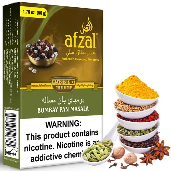 Afzal Hookah Tobacco - Bombay Pan Masala 50 gr Afzal Hookah Tobacco - Bombay Pan Masala 50 gr