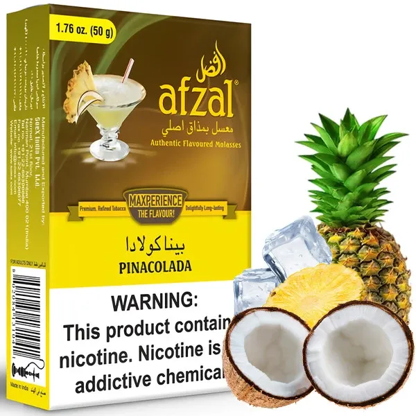 Afzal Hookah Tobacco - Pinacolada (Pineapple, Coconut & Ice) 50 gr
