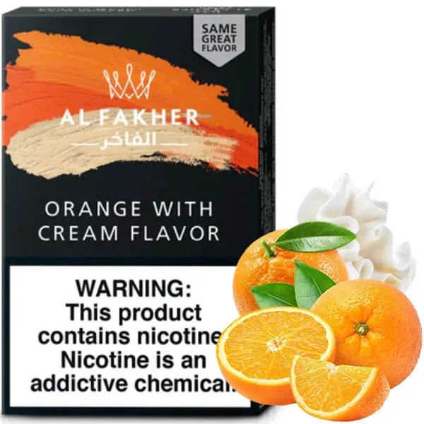 Al Fakher Hookah Tobacco - Orange with Cream 50 gr