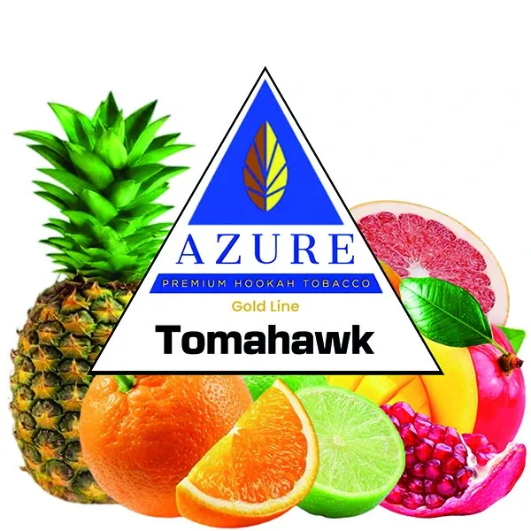Azure Hookah Tobacco Gold Line - Tomahawk (Pomegranate, Lime, Orange, Pineapple, Mango & Grapefruit) 100 gr