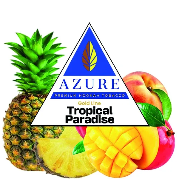 Azure Hookah Tobacco Gold Line - Tropical Paradise (Pineapple, Mango & Peach) 100 gr