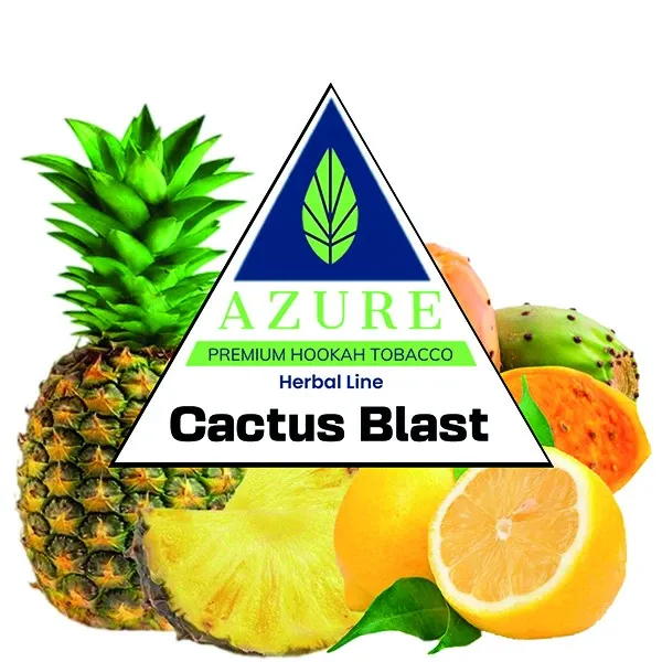 Azure Hookah Tobacco Herbal Line - Cactus Blast (Pineapple, Lemon & Cactus) 100 gr