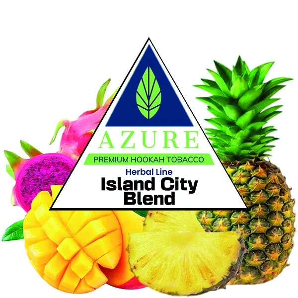 Azure Hookah Tobacco Herbal Line - Island City Blend (Dragon Fruit, Mango & Pineapple) 100 gr