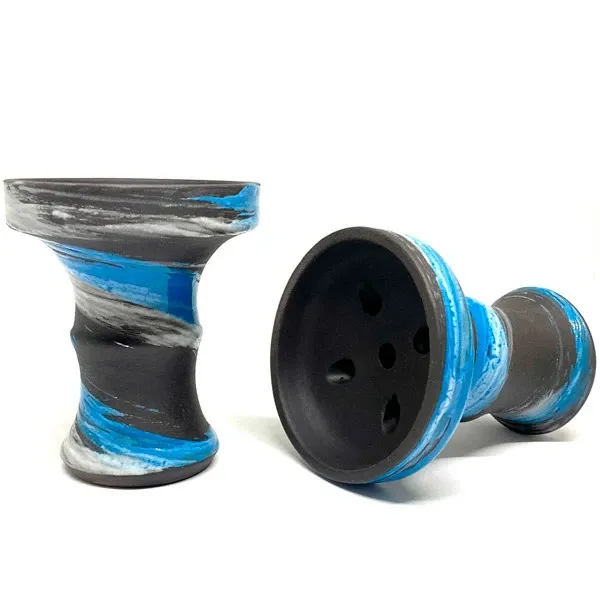 Clay Hookah Bowl Personalka - Classic (Blue & White)