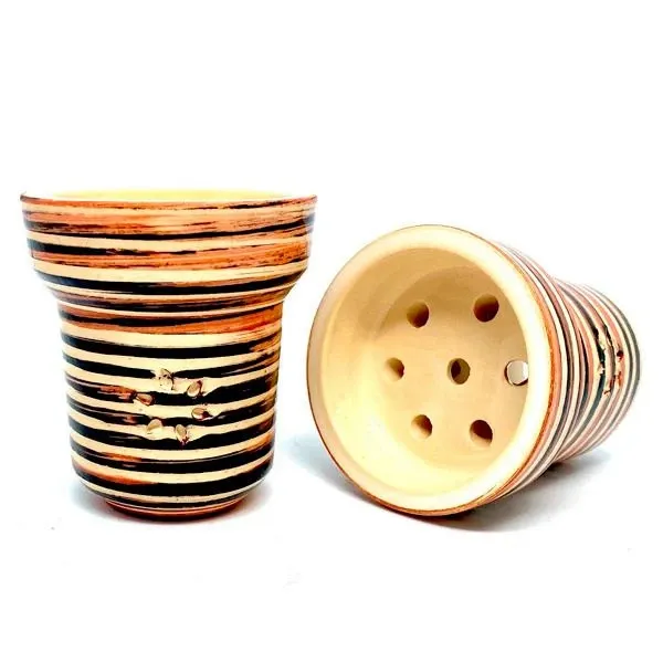 Clay Hookah Bowl Solaris Classic - Saturn (Brown & Black)