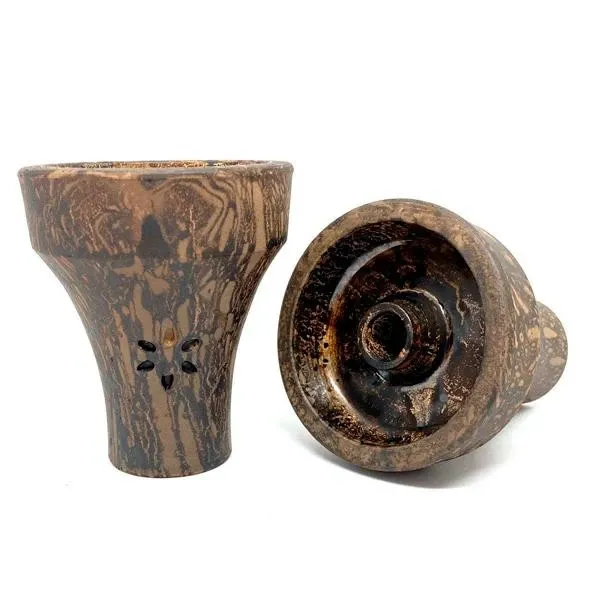 Clay Hookah Bowl Solaris Phunnel - Deimos (Black & Brown)