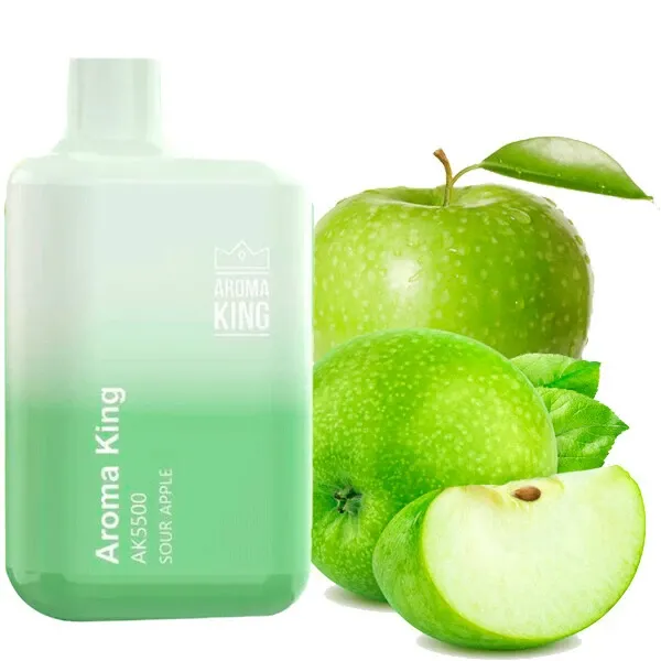 Disposable Pod Aroma King 5500 Puffs - Sour Apple Disposable Pod Aroma King 5500 Puffs - Sour Apple