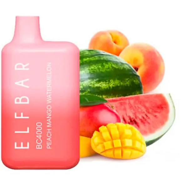 Disposable Pod Elf ​​Bar BC 4000 Puffs - Peach Mango Watermelon