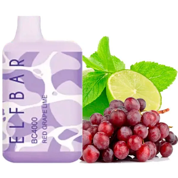 Disposable Pod Elf ​​Bar BC 4000 Puffs - Red Grape Lime
