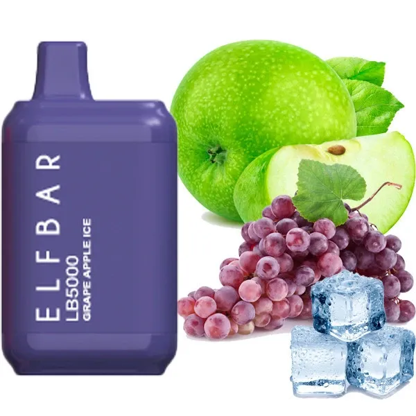 Disposable Pod Elf ​​Bar LB 5000 Puffs - Grape Apple Ice