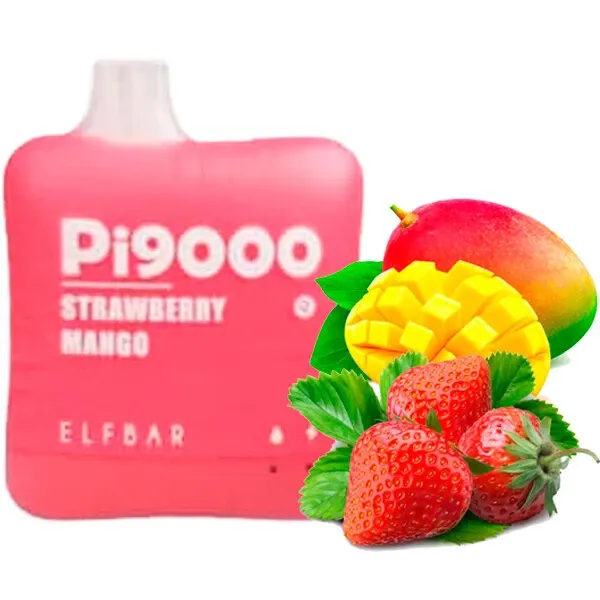 Disposable Pod Elf Bar Pi 9000 Puffs - Strawberry Mango Disposable Pod Elf Bar Pi 9000 Puffs - Strawberry Mango