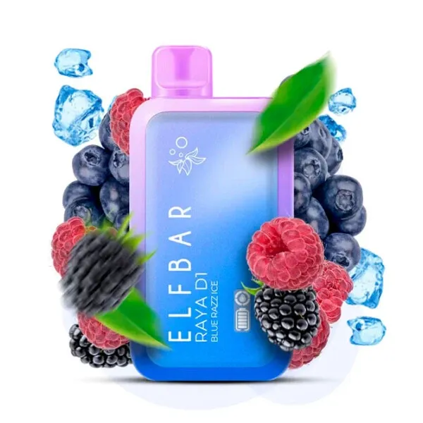 Disposable Pod Elf ​​Bar Raya D1 13000 Puffs - Blue Razz Ice
