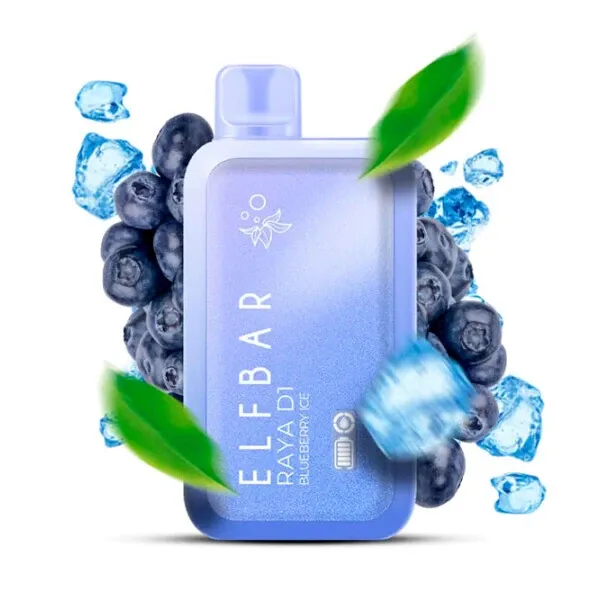 Disposable Pod Elf ​​Bar Raya D1 13000 Puffs - Blueberry Ice