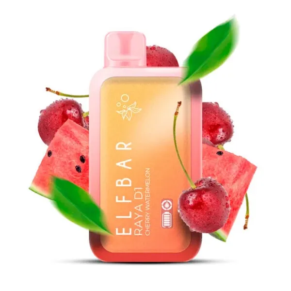 Disposable Pod Elf ​​Bar Raya D1 13000 Puffs - Cherry Watermelon