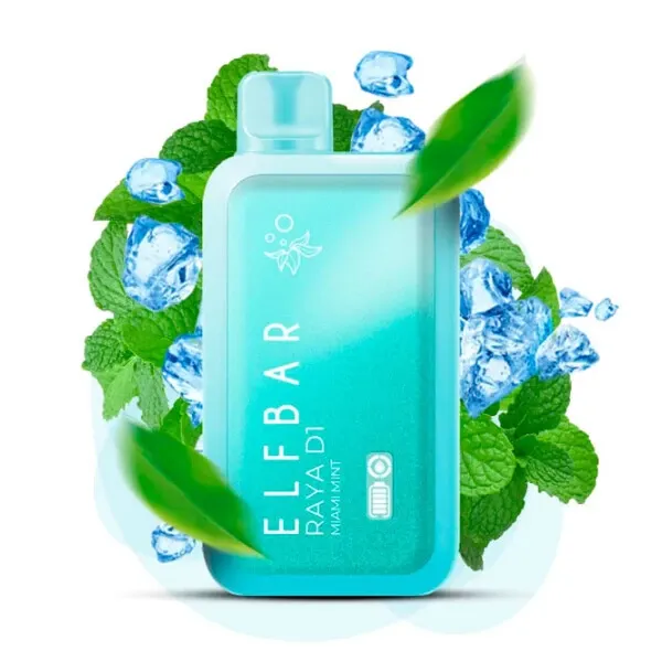 Disposable Pod Elf ​​Bar Raya D1 13000 Puffs - Miami Mint