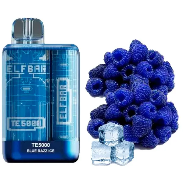 Disposable Pod Elf ​​Bar TE 5000 Puffs - Blue Razz Ice