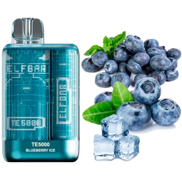 Disposable Pod Elf ​​Bar TE 5000 Puffs - Blueberry Ice