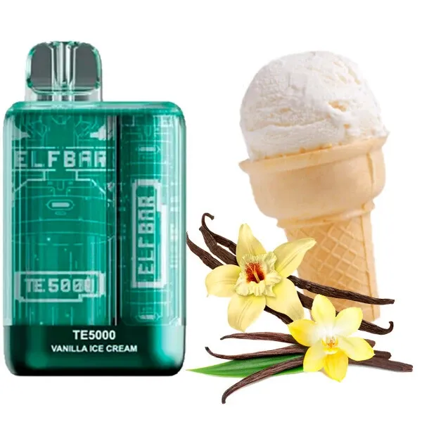 Disposable Pod Elf ​​Bar TE 5000 Puffs - Vanilla Ice Cream