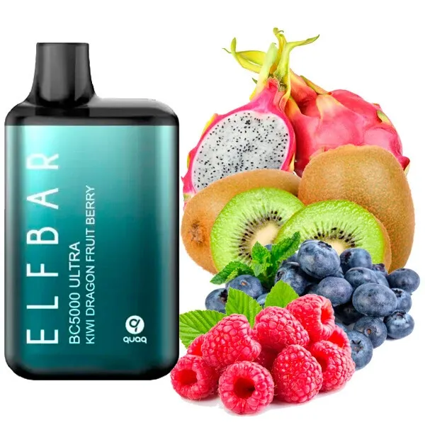 Disposable Pod Elf ​​Bar Ultra BC 5000 Puffs - Kiwi Dragon Fruit Berry