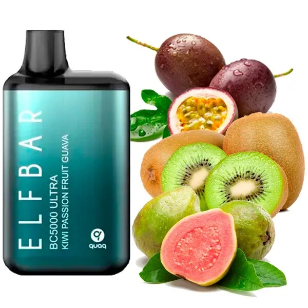 Disposable Pod Elf ​​Bar Ultra BC 5000 Puffs - Kiwi Passion Fruit Guava