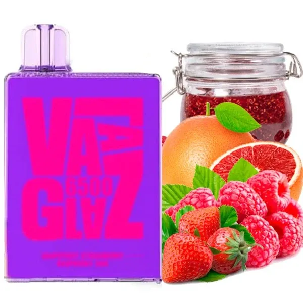 Disposable Pod VAAL Glaz 6500 Puffs - Grapefruit Strawberry Raspberry Jam