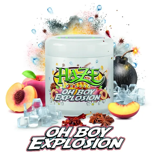 Haze Hookah Tobacco - Oh Boy Explosion (Peach, Ice & Spices) 200 gr