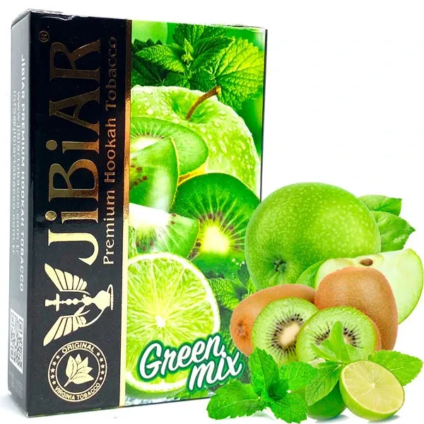 Jibiar Hookah Tobacco - Green Mix 50 gr