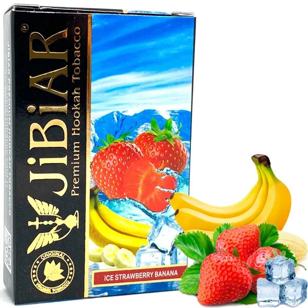 Jibiar Hookah Tobacco - Ice Strawberry Banana 50 gr