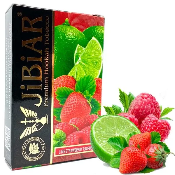 Jibiar Hookah Tobacco - Lime Strawberry Raspberry 50 gr