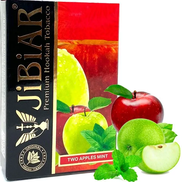 Jibiar Hookah Tobacco - Two Apples Mint 50 gr