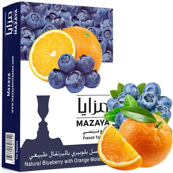 Mazaya Hookah Tobacco - Natural Blueberry with Orange 50 gr