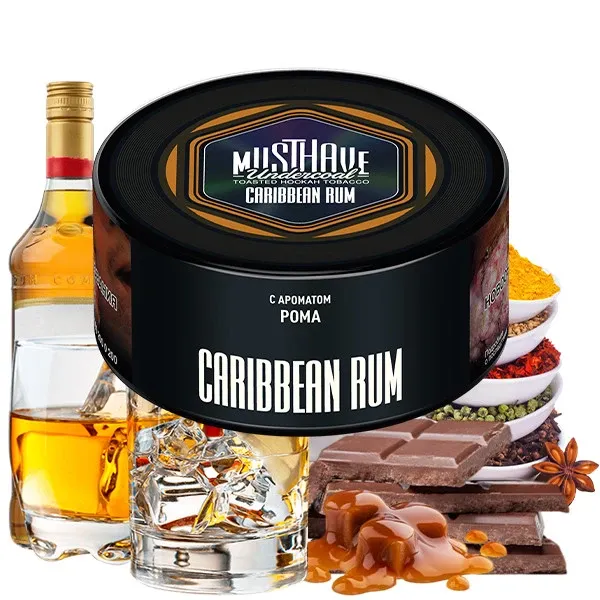 Must Have Hookah Tobacco - Caribbean Rum (Chocolate, Rum, Spices & Caramel) 125 gr