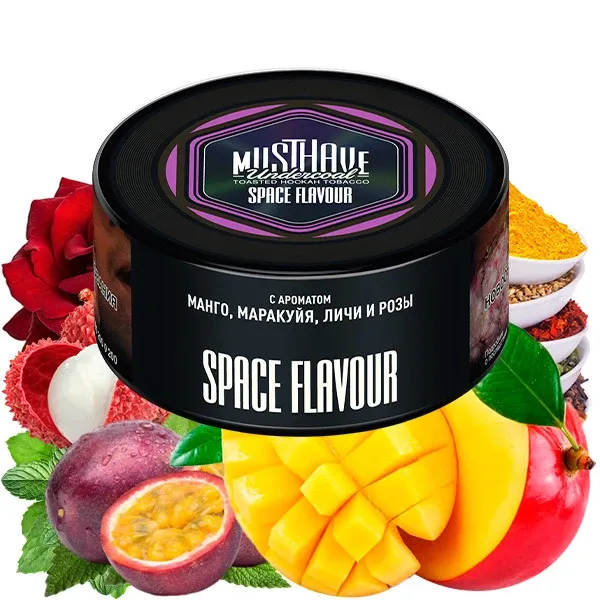 Must Have Hookah Tobacco - Space Flavour (Lychee, Mango, Passionfriut, Peppermint, Rose & Spices) 125 gr
