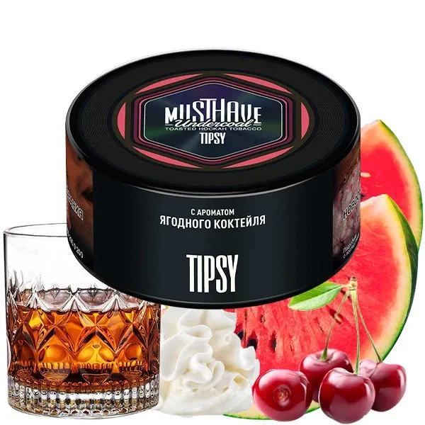 Must Have Hookah Tobacco - Tipsy (Rum, Cherry, Cream & Watermelon) 125 gr