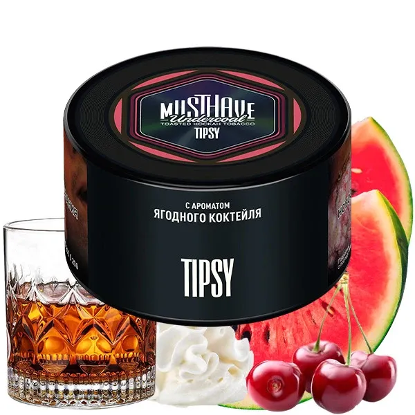 Must Have Hookah Tobacco - Tipsy (Rum, Cherry, Cream & Watermelon) 250 gr