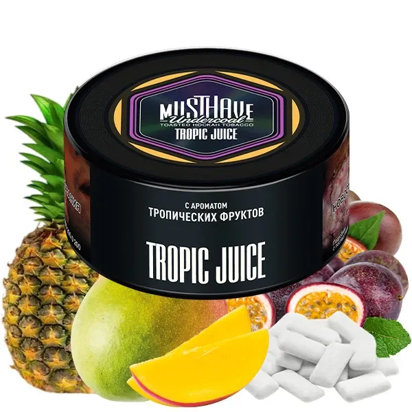 Must Have Hookah Tobacco - Tropic Juice (Gum, Mango, Pineapple & Passionfruit) 125 gr