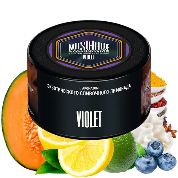 Must Have Hookah Tobacco - Violet (Blueberry, Lime, Lemon, Spices & Cream) 250 gr