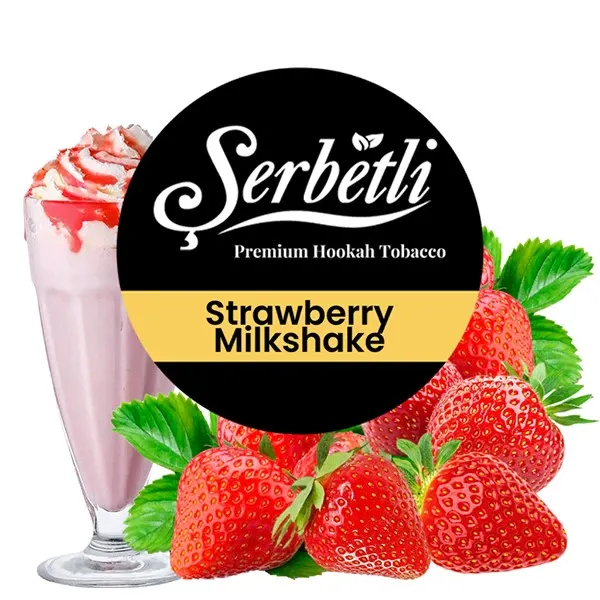 Serbetli Hookah Tobacco - Strawberry Milkshake 250 gr