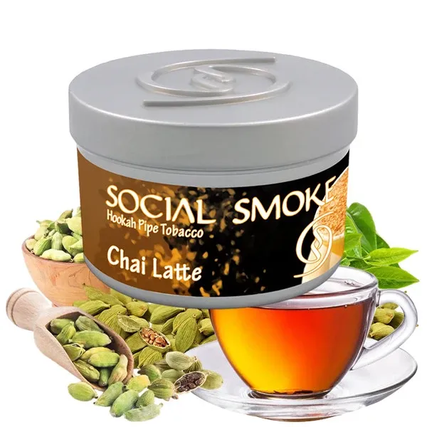 Social Smoke Hookah Tobacco - Chai Latte (Cardamom & Tea) 250 gr
