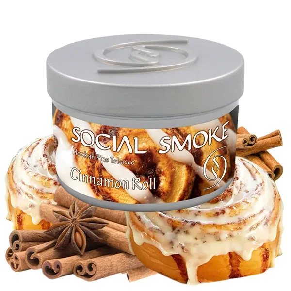 Social Smoke Hookah Tobacco - Cinnamon Roll 250 gr