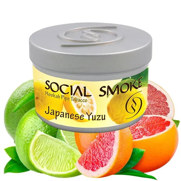 Social Smoke Hookah Tobacco - Japanese Yuzu (Grapefruit & Lime) 100 gr Social Smoke Hookah Tobacco - Japanese Yuzu (Grapefruit & Lime) 100 gr