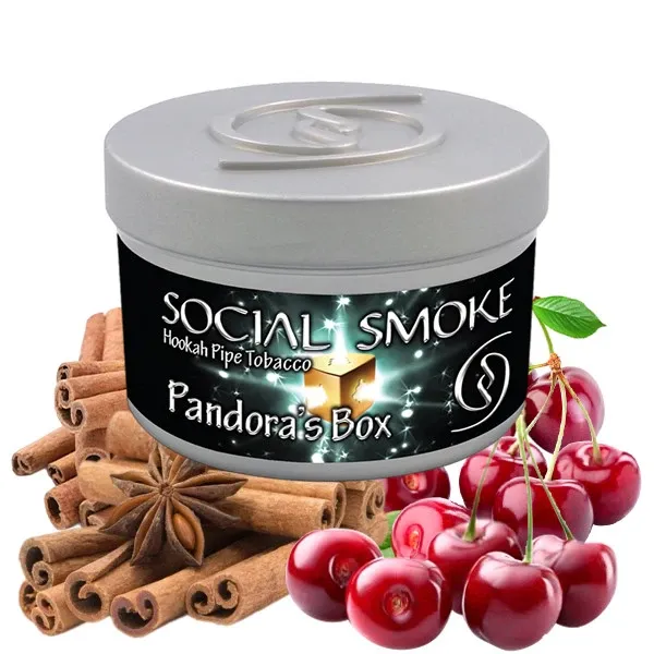 Social Smoke Hookah Tobacco - Pandora's Box (Cherry & Cinnamon) 250 gr Social Smoke Hookah Tobacco - Pandora's Box (Cherry & Cinnamon) 250 gr