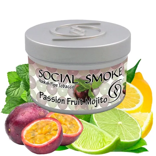 Social Smoke Hookah Tobacco - Passion Fruit Mojito 100 gr Social Smoke Hookah Tobacco - Passion Fruit Mojito 100 gr