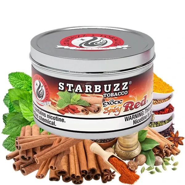 Starbuzz Exotic Hookah Tobacco - Spicy Red (Mint, Cinnamon & Spices) 250 gr Starbuzz Exotic Hookah Tobacco - Spicy Red (Mint, Cinnamon & Spices) 250 gr